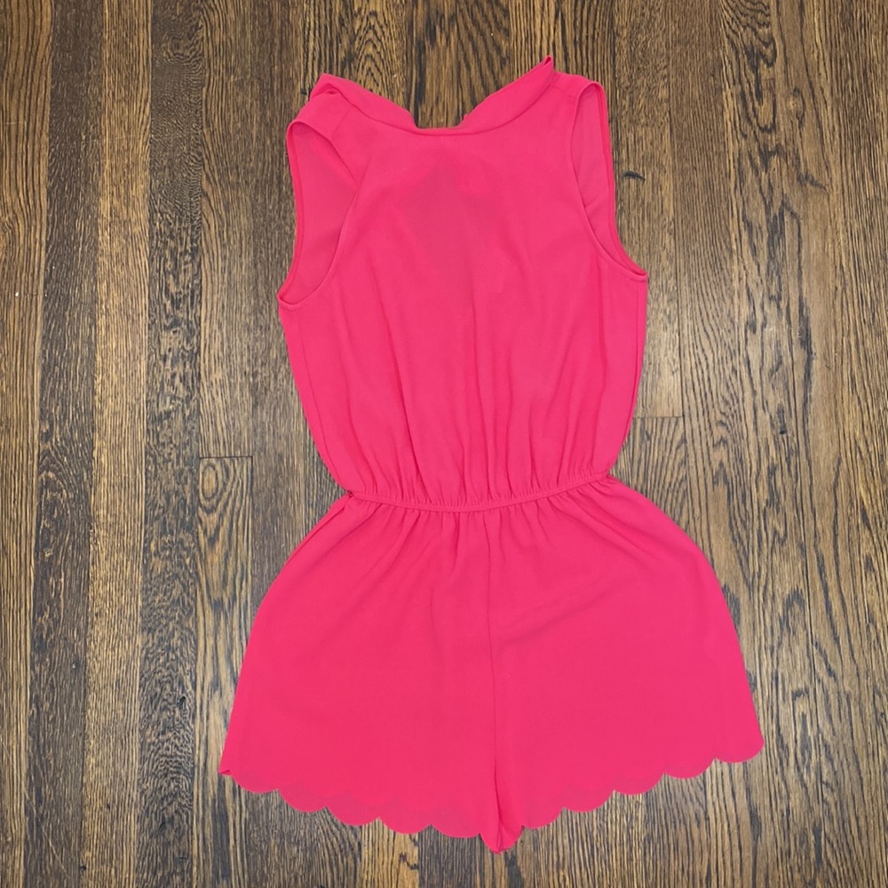 Everly cinched waist scallop romper